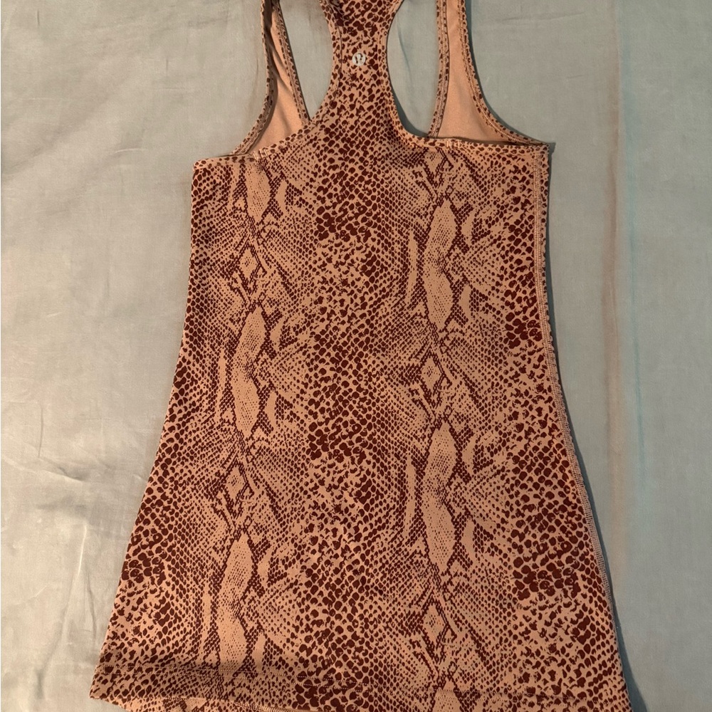 lululemon athletica Brown Snake Print Tank Top